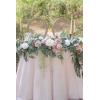 imageLings Moment 9FT Flower Garland for Backdrop Decorations  Wedding Arch Flowers Eucalyptus ampamp Rose Artificial Floral Garland for Mantle  Sweetheart Table Decor for Beach Reception PurplePkdusty Rose  Cream