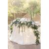 imageLings Moment 9FT Flower Garland for Backdrop Decorations  Wedding Arch Flowers Eucalyptus ampamp Rose Artificial Floral Garland for Mantle  Sweetheart Table Decor for Beach Reception PurpleWhtsage Green