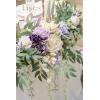 imageLings Moment 9FT Flower Garland for Backdrop Decorations  Wedding Arch Flowers Eucalyptus ampamp Rose Artificial Floral Garland for Mantle  Sweetheart Table Decor for Beach Reception PurplePrpllilac  Cream