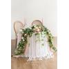 imageLings Moment 9FT Flower Garland for Backdrop Decorations  Wedding Arch Flowers Eucalyptus ampamp Rose Artificial Floral Garland for Mantle  Sweetheart Table Decor for Beach Reception PurplePkgarden Blush