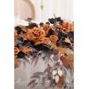 imageLings Moment 9FT Flower Garland for Backdrop Decorations  Wedding Arch Flowers Eucalyptus ampamp Rose Artificial Floral Garland for Mantle  Sweetheart Table Decor for Beach Reception PurpleOrhalloween Black  Orange