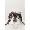 imageLings Moment 9FT Flower Garland for Backdrop Decorations  Wedding Arch Flowers Eucalyptus ampamp Rose Artificial Floral Garland for Mantle  Sweetheart Table Decor for Beach Reception PurpleRedmoody Burgundy  Black