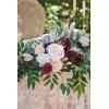 imageLings Moment 9FT Flower Garland for Backdrop Decorations  Wedding Arch Flowers Eucalyptus ampamp Rose Artificial Floral Garland for Mantle  Sweetheart Table Decor for Beach Reception PurpleRedmarsala