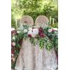 imageLings Moment 9FT Flower Garland for Backdrop Decorations  Wedding Arch Flowers Eucalyptus ampamp Rose Artificial Floral Garland for Mantle  Sweetheart Table Decor for Beach Reception PurpleRedmarsala