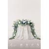 imageLings Moment 9FT Flower Garland for Backdrop Decorations  Wedding Arch Flowers Eucalyptus ampamp Rose Artificial Floral Garland for Mantle  Sweetheart Table Decor for Beach Reception PurpleBludusty Blue  Navy