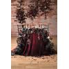 imageLings Moment 9FT Flower Garland for Backdrop Decorations  Wedding Arch Flowers Eucalyptus ampamp Rose Artificial Floral Garland for Mantle  Sweetheart Table Decor for Beach Reception PurpleRedmoody Burgundy  Black