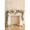 imageLings Moment 9FT Flower Garland for Backdrop Decorations  Wedding Arch Flowers Eucalyptus ampamp Rose Artificial Floral Garland for Mantle  Sweetheart Table Decor for Beach Reception PurpleOrterracotta  Orange
