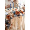imageLings Moment 9FT Flower Garland for Backdrop Decorations  Wedding Arch Flowers Eucalyptus ampamp Rose Artificial Floral Garland for Mantle  Sweetheart Table Decor for Beach Reception PurpleOrrusset Orange  Denim Blue
