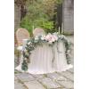 imageLings Moment 9FT Flower Garland for Backdrop Decorations  Wedding Arch Flowers Eucalyptus ampamp Rose Artificial Floral Garland for Mantle  Sweetheart Table Decor for Beach Reception PurplePkblush  Cream