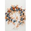 imageLings Moment 9FT Flower Garland for Backdrop Decorations  Wedding Arch Flowers Eucalyptus ampamp Rose Artificial Floral Garland for Mantle  Sweetheart Table Decor for Beach Reception PurpleOrrusset Orange  Denim Blue
