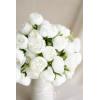 imageLings Moment Artificial Constanze Rose 18pcs Fake Silk Mini Roses with Stems Bulk Faux Wedding Filler Flowers for DIY Bridal Bouquet Centerpieces Floral Arrangements Shower Decorations Ivory WhiteWhite
