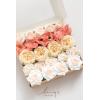 imageLings Moment Artificial Flowers Fake Roses Faux Peony Foam Gardenia Combo for DIY Wedding Bouquets Centerpieces Arrangements Bridal Shower Party Home Decorations Lavender ampamp Purple 24pcsPkcoral  Cream