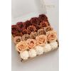 imageLings Moment Artificial Flowers Fake Roses Faux Peony Foam Gardenia Combo for DIY Wedding Bouquets Centerpieces Arrangements Bridal Shower Party Home Decorations Lavender ampamp Purple 24pcsOramber  French Orange