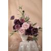 imageLings Moment Artificial Flowers Fake Roses Faux Peony Foam Gardenia Combo for DIY Wedding Bouquets Centerpieces Arrangements Bridal Shower Party Home Decorations Lavender ampamp Purple 24pcsPrplplum  Plum Lily