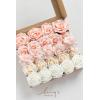 imageLings Moment Artificial Flowers Fake Roses Faux Peony Foam Gardenia Combo for DIY Wedding Bouquets Centerpieces Arrangements Bridal Shower Party Home Decorations Lavender ampamp Purple 24pcsPkblush  White