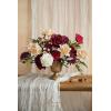 imageLings Moment Artificial Flowers Fake Roses Faux Peony Foam Gardenia Combo for DIY Wedding Bouquets Centerpieces Arrangements Bridal Shower Party Home Decorations Lavender ampamp Purple 24pcsRedbordeaux Red