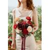 imageLings Moment Artificial Flowers Fake Roses Faux Peony Foam Gardenia Combo for DIY Wedding Bouquets Centerpieces Arrangements Bridal Shower Party Home Decorations Lavender ampamp Purple 24pcsRedbordeaux Red