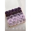 imageLings Moment Artificial Flowers Fake Roses Faux Peony Foam Gardenia Combo for DIY Wedding Bouquets Centerpieces Arrangements Bridal Shower Party Home Decorations Lavender ampamp Purple 24pcsPrpllavender  Purple