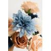 imageLings Moment Artificial Flowers Fake Roses Faux Peony Foam Gardenia Combo for DIY Wedding Bouquets Centerpieces Arrangements Bridal Shower Party Home Decorations Lavender ampamp Purple 24pcsBlunavy Blue  Burnt Orange