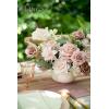 imageLings Moment Artificial Flowers Fake Roses Faux Peony Foam Gardenia Combo for DIY Wedding Bouquets Centerpieces Arrangements Bridal Shower Party Home Decorations Lavender ampamp Purple 24pcsPkdusty Rose  Cream