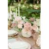 imageLings Moment Artificial Flowers Fake Roses Faux Peony Foam Gardenia Combo for DIY Wedding Bouquets Centerpieces Arrangements Bridal Shower Party Home Decorations Lavender ampamp Purple 24pcsPkdusty Rose  Cream