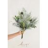 imageLings Moment Artificial Greenery Stems Box Set 30pcs with 8 Kinds of Faux Greenery Picks for DIY Bridal Bouquets Wedding Floral Arrangement Table Centerpieces Purple ampamp Dark GreenGrnsilver  Pine Green