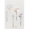 imageLings Moment Artificial Greenery Stems Box Set 30pcs with 8 Kinds of Faux Greenery Picks for DIY Bridal Bouquets Wedding Floral Arrangement Table Centerpieces Purple ampamp Dark GreenBlutransparent Accessories