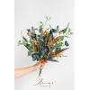 imageLings Moment Artificial Greenery Stems Box Set 30pcs with 8 Kinds of Faux Greenery Picks for DIY Bridal Bouquets Wedding Floral Arrangement Table Centerpieces Purple ampamp Dark GreenOrteal  Burnt Orange