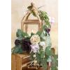 imageLings Moment Artificial Greenery Stems Box Set 30pcs with 8 Kinds of Faux Greenery Picks for DIY Bridal Bouquets Wedding Floral Arrangement Table Centerpieces Purple ampamp Dark GreenPrpllavender  Plum