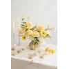 imageLings Moment Artificial Greenery Stems Box Set 30pcs with 8 Kinds of Faux Greenery Picks for DIY Bridal Bouquets Wedding Floral Arrangement Table Centerpieces Purple ampamp Dark GreenYlwlemonade Yellow