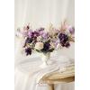 imageLings Moment Fake Flowers Box Faux Artificial Greenery Stems Foam Roses Silk Lilac for Wedding Decor Centerpieces Table Decorations Floral Arrangements Lavender ampamp Purple Mini ComboPrpllilac  Cream
