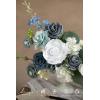 imageLings Moment Fake Flowers Box Faux Artificial Greenery Stems Foam Roses Silk Lilac for Wedding Decor Centerpieces Table Decorations Floral Arrangements Lavender ampamp Purple Mini ComboBludusty Blue  Ivory