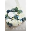 imageLings Moment Fake Flowers Box Faux Artificial Greenery Stems Foam Roses Silk Lilac for Wedding Decor Centerpieces Table Decorations Floral Arrangements Lavender ampamp Purple Mini ComboBludusty Blue  Ivory