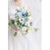 imageLings Moment Fake Flowers Box Faux Artificial Greenery Stems Foam Roses Silk Lilac for Wedding Decor Centerpieces Table Decorations Floral Arrangements Lavender ampamp Purple Mini ComboBludusty Blue  Navy  Ivory