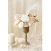 imageLings Moment Fake Flowers Box Faux Artificial Greenery Stems Foam Roses Silk Lilac for Wedding Decor Centerpieces Table Decorations Floral Arrangements Lavender ampamp Purple Mini ComboBegwhite  Beige