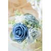 imageLings Moment Fake Flowers Box Faux Artificial Greenery Stems Foam Roses Silk Lilac for Wedding Decor Centerpieces Table Decorations Floral Arrangements Lavender ampamp Purple Mini ComboBludusty Blue  Navy  Ivory