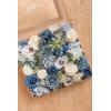 imageLings Moment Fake Flowers Box Faux Artificial Greenery Stems Foam Roses Silk Lilac for Wedding Decor Centerpieces Table Decorations Floral Arrangements Lavender ampamp Purple Mini ComboBludusty Blue  Navy  Ivory