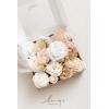 imageLings Moment Fake Flowers Box Faux Artificial Greenery Stems Foam Roses Silk Lilac for Wedding Decor Centerpieces Table Decorations Floral Arrangements Lavender ampamp Purple Mini ComboBegwhite  Beige