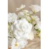 imageLings Moment Fake Flowers Box Faux Artificial Greenery Stems Foam Roses Silk Lilac for Wedding Decor Centerpieces Table Decorations Floral Arrangements Lavender ampamp Purple Mini ComboWhtwhite  Cream