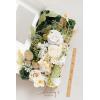 imageLings Moment Fake Flowers Box Faux Artificial Greenery Stems Foam Roses Silk Lilac for Wedding Decor Centerpieces Table Decorations Floral Arrangements Lavender ampamp Purple Mini ComboGrnemerald  Tawny Beige