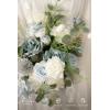 imageLings Moment Fake Flowers Box Faux Artificial Greenery Stems Foam Roses Silk Lilac for Wedding Decor Centerpieces Table Decorations Floral Arrangements Lavender ampamp Purple Mini ComboBludusty Blue  White