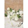 imageLings Moment Fake Flowers Box Faux Artificial Greenery Stems Foam Roses Silk Lilac for Wedding Decor Centerpieces Table Decorations Floral Arrangements Lavender ampamp Purple Mini ComboWhtwhite  Olive Green