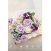 imageLings Moment Fake Flowers Box Faux Artificial Greenery Stems Foam Roses Silk Lilac for Wedding Decor Centerpieces Table Decorations Floral Arrangements Lavender ampamp Purple Mini ComboPrpllilac  Cream