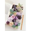 imageLings Moment Fake Flowers Box Faux Artificial Greenery Stems Foam Roses Silk Lilac for Wedding Decor Centerpieces Table Decorations Floral Arrangements Lavender ampamp Purple Mini ComboPrpllavender  Plum