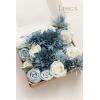 imageLings Moment Fake Flowers Box Faux Artificial Greenery Stems Foam Roses Silk Lilac for Wedding Decor Centerpieces Table Decorations Floral Arrangements Lavender ampamp Purple Mini ComboBludusty Blue  Navy
