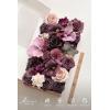 imageLings Moment Fake Flowers Box Faux Artificial Greenery Stems Foam Roses Silk Lilac for Wedding Decor Centerpieces Table Decorations Floral Arrangements Lavender ampamp Purple Mini ComboPrplplum  Plum Lily