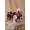 imageLings Moment Fake Flowers Box Faux Artificial Greenery Stems Foam Roses Silk Lilac for Wedding Decor Centerpieces Table Decorations Floral Arrangements Lavender ampamp Purple Mini ComboPrplplum  Plum Lily