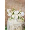imageLings Moment Fake Flowers Box Faux Artificial Greenery Stems Foam Roses Silk Lilac for Wedding Decor Centerpieces Table Decorations Floral Arrangements Lavender ampamp Purple Mini ComboWhtwhite  Olive Green