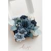 imageLings Moment Fake Flowers Box Faux Artificial Greenery Stems Foam Roses Silk Lilac for Wedding Decor Centerpieces Table Decorations Floral Arrangements Lavender ampamp Purple Mini ComboBludusty Blue  Navy