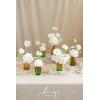 imageLings Moment Fake Flowers Box Faux Artificial Greenery Stems Foam Roses Silk Lilac for Wedding Decor Centerpieces Table Decorations Floral Arrangements Lavender ampamp Purple Mini ComboWhtwhite  Cream